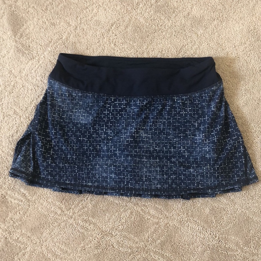 lululemon athletica Navy Blue Printed Athletic Skirt
